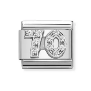 Nomination Classic Silver "70" Zirconia Charm