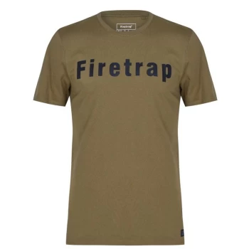 Firetrap Large Logo T Shirt Mens - Green