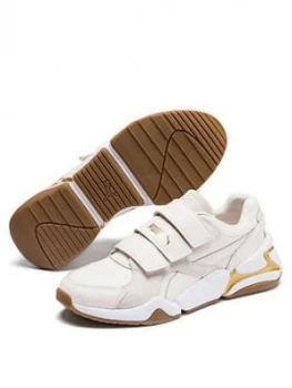 Puma Nova V Metallic, Beige/Gold, Size 6, Women