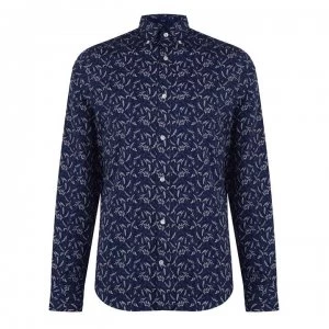 Gant Long Sleeve Printed Slim Fit Shirt - Marine 410