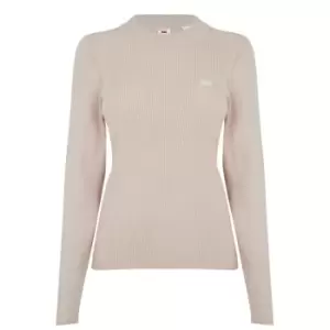 Levis Crew Neck Ribbed Knit Jumper - Beige