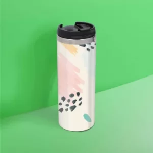 Scribble Pattern Stainless Steel Travel Mug