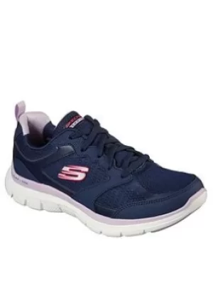 Skechers Flex Appeal 4.0 Trainers, Navy, Size 8, Women