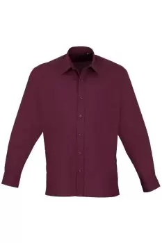 Long Sleeve Formal Plain Work Poplin Shirt