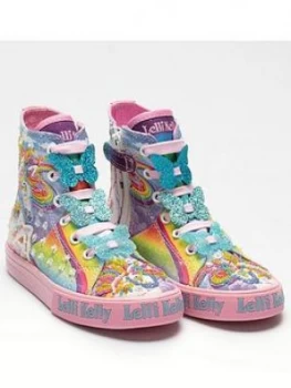 Lelli Kelly Girls Unicorn Hi Top Trainer - Multi, Size 2.5 Older