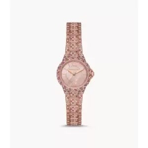 Michael Kors Womens Petite Camille Three-Hand Rose Gold-Tone Stainless Steel Watch - Rose Gold