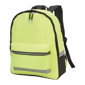 Shugon Gatwick Hi-Vis Backpack (18 Litres) (Pack of 2) (One Size) (Hi-Vis Yellow) - Hi-Vis Yellow