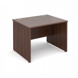 Maestro 25 PL Straight Desk 1000mm x 800mm - Walnut Panel Leg Design