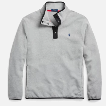 Polo Ralph Lauren Mens Quarter Neck Pullover Sweatshirt - Andover Heather - S