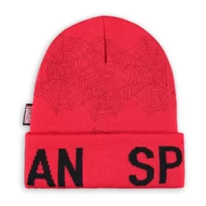 MARVEL COMICS Spider-man: No Way Home Logo Turn up Beanie, Red (KC067582SPN)