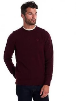 Barbour Tisbury Crew Jumper, Ruby, Size L, Men