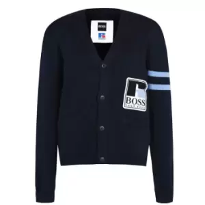 Boss x Russell Athletic Knitted Cardigan - Blue