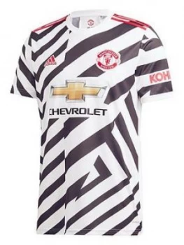 Adidas Manchester United Mens 20/21 3rd Shirt, White, Size L, Men