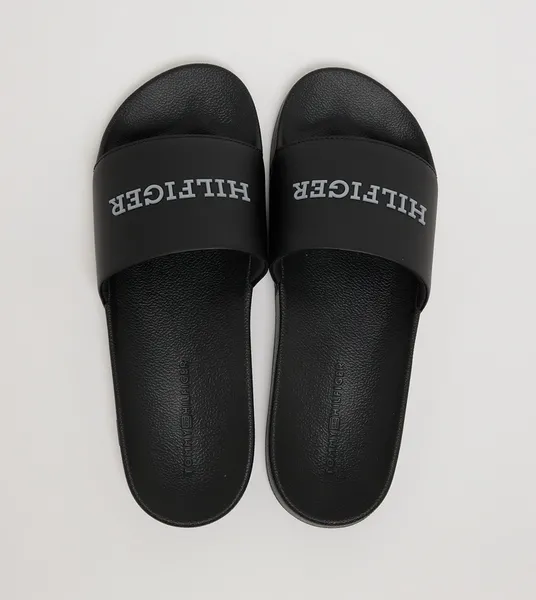 Tommy Hilfiger Mens Rubber Slides - UK 9 Black Sandals male FM0FM05022 9