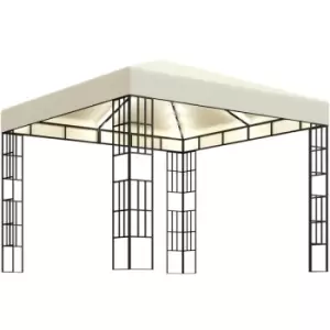 Vidaxl - Gazebo with LED String Lights 3x3 m Cream Cream