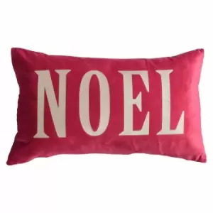 Crossland Grove Noel Metallic Velvet Cushion Red 300x500mm