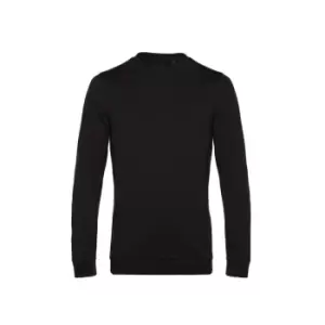 B&C Mens Set In Sweatshirt (3XL) (Black Pure)