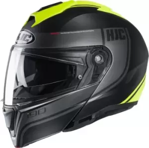 HJC i90 Davan Helmet, black-yellow, Size S, black-yellow, Size S