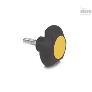 ELESA Lobe knob-VTT.40-C-p-M8x30-C4 Yellow