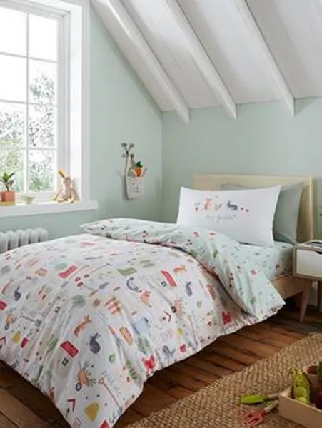 RHS RHS Childrens My Allotment Double Duvet Set Natural BD58237RDQSNT