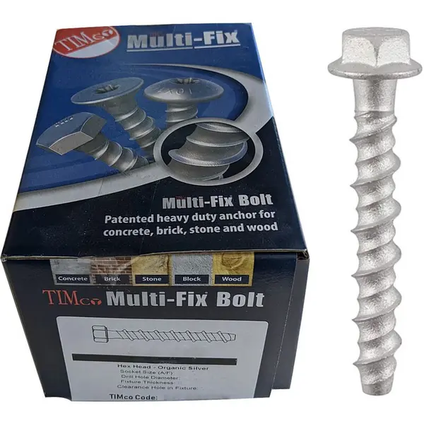 Multi Fix Bolt Hex Head Concrete Screws MF675 Diameter: 6mm