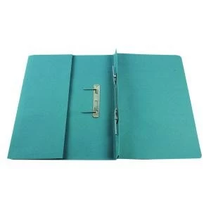 Q-Connect Transfer Pocket 35mm Capacity Foolscap File Blue Pack of 25