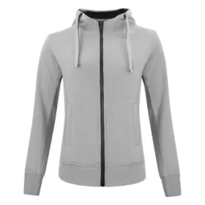 Clique Womens/Ladies Classic Melange Full Zip Hoodie (XL) (Grey)