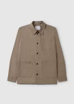 Les Deux Mens Jason Twill Hybrid Jacket In Desert Taupe