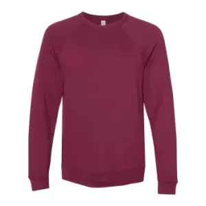 Bella + Canvas Unisex Adult Fleece Raglan Sweatshirt (XS) (Maroon)