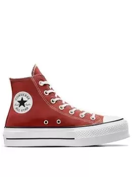 Converse Chuck Taylor All Star Lift Canvas Hi - Red, Size 3, Women