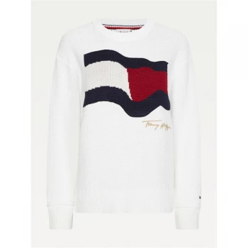 Tommy Hilfiger Motion Flag Knit Jumper - ECRU YBL