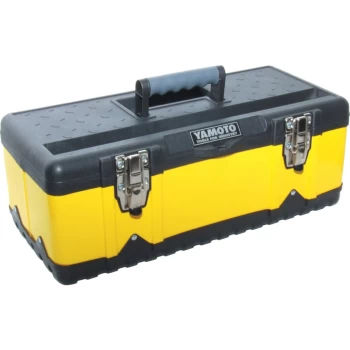 Yellow Plastic Toolbox + Tote Tray - 470MM X 238MM X 178MM