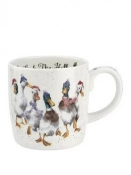 Royal Worcester Wrendale Duck The Halls Christmas Mug