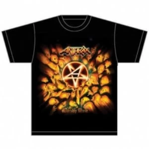 Anthrax Worship Music Mens Black T-Shirt: Large