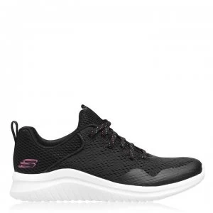 Skechers Ultra Flex Trainers Ladies - Black/White