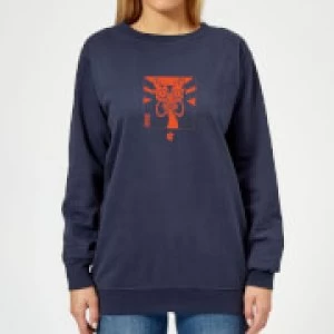 Samurai Jack Aku Kanji Womens Sweatshirt - Navy - M