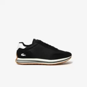 Mens Lacoste L-Spin Leather Colour Contrast Trainers Size 11 UK Black / Gum