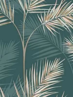 Fine Decor Fine Decor South Beach Palm Leaf Emerald Wallpaper