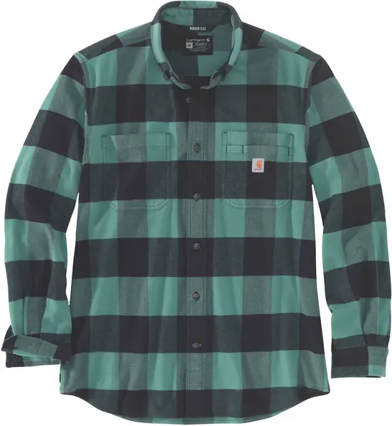 Carhartt Midweight Flannel Plaid Shirt, green, Size XL