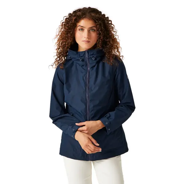 Regatta Womens Navassa Full Zip Hooded Rain Coat 16 - Bust 40' (102cm) NAVY RWW419-540-16