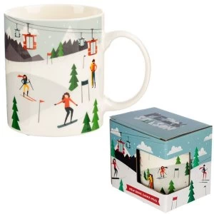 Peak Season Ski Design New Bone China Mug