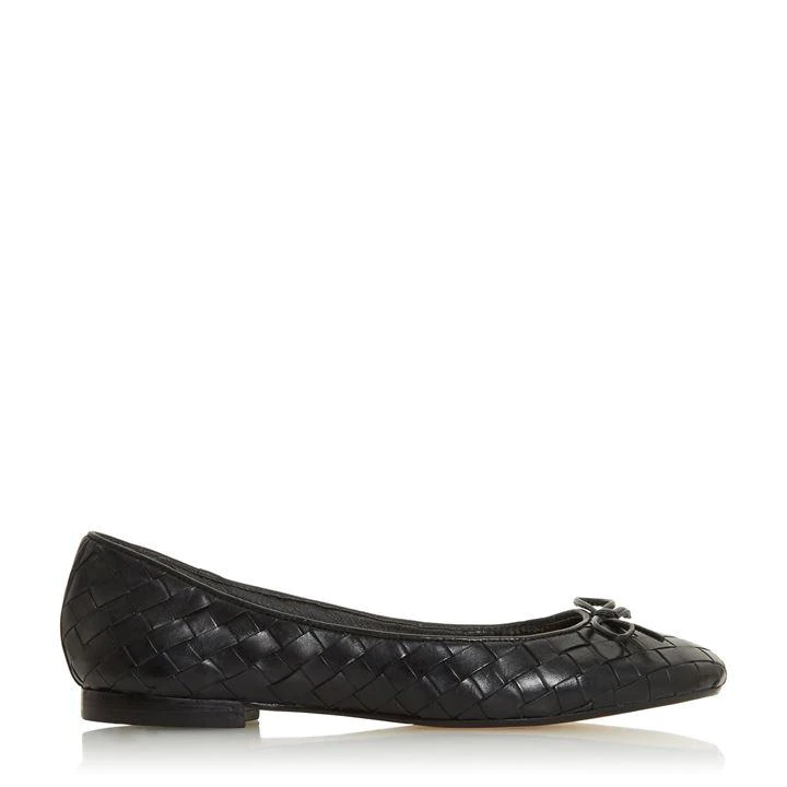 Dune Black Leather 'Heyday' Ballet Pumps - 3