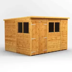 Power 10' x 8' Pent Double Door Garden Shed