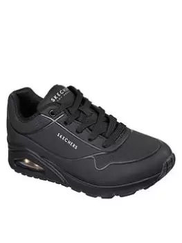 Skechers Uno Stand On Air Durabuck Trainers, Black, Size 4, Women