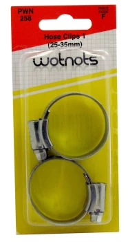 Hose Clips M/S 1 25-35mm - Pack of 2 PWN258 WOT-NOTS