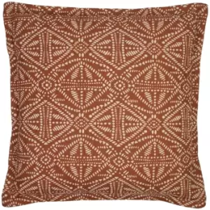 Furn Picchu Cushion Cover (One Size) (Brick Red/Cream)