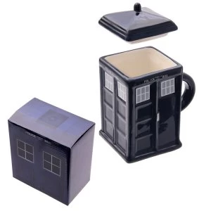 Police Box Square Mug with Lid