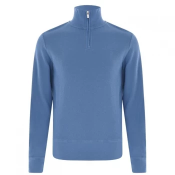 Gant Halfcomb Half Zip Sweater - Mid Blue 437