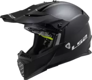 LS2 MX437 Fast Evo Solid Motocross Helmet, black, Size XS, black, Size XS