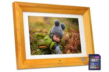 Kodak High Resolution 1280 x 800 10" Digital Photo Frame inc Remote Control & 32GB SD Card - Burlywood